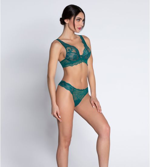 Soutien gorge Glam Sublime en dentelle Vert Princesse