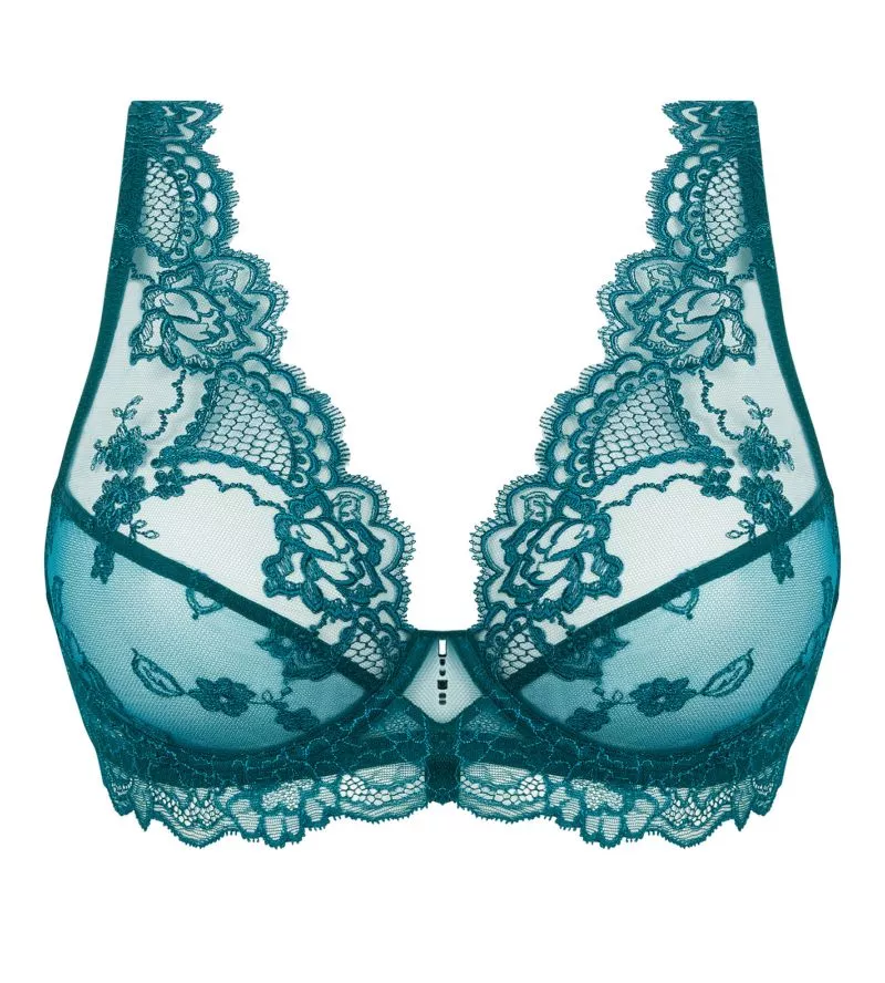 Soutien gorge Glam Sublime en dentelle Vert Princesse
