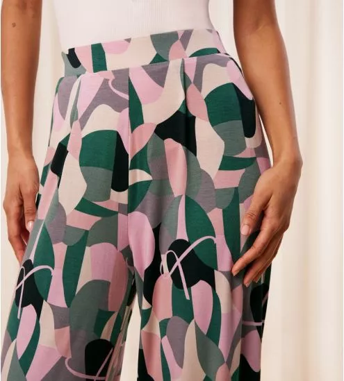 Pantalon large a pinces Aura Spotlight Multi-Colour