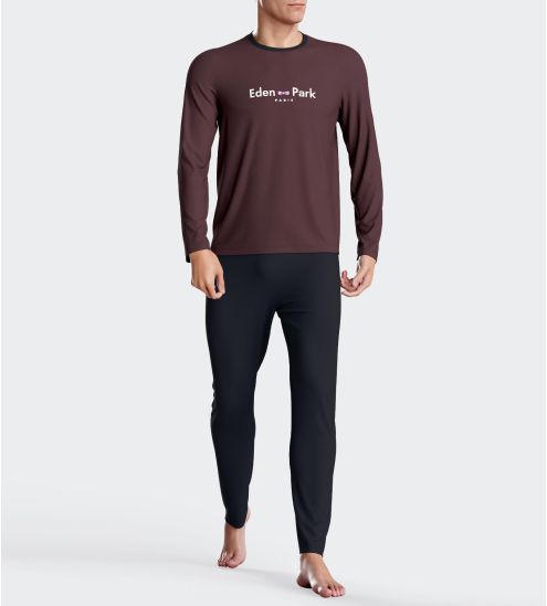 Pyjama homme uni manches longues Fudge