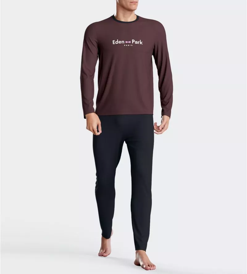 Pyjama homme uni manches longues Fudge