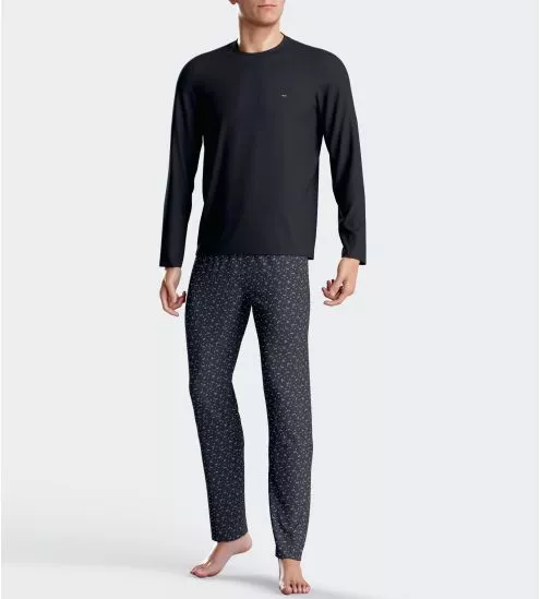 Pyjama homme manches longues Marine