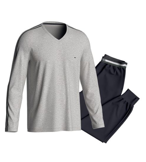 Pyjama homme resseré Gris Chiné