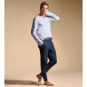 Pyjama homme resseré Gris Chiné