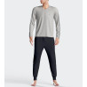 Pyjama homme resseré Gris Chiné