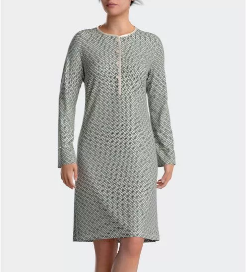 Liquette manches longues modal Vert / Beige
