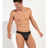 G-string homme effet cuir reptile FLORIDA Noir