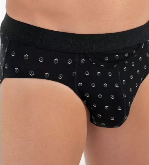 Lot de 2 slips à ouverture HO1 GABRIELE Black Print
