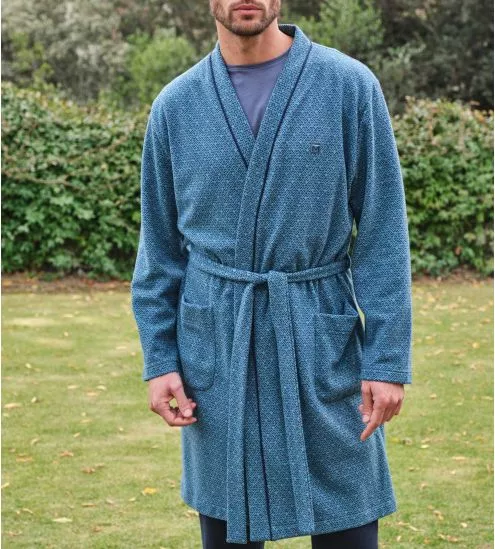 Robe de chambre polaire homme Bleu Chine