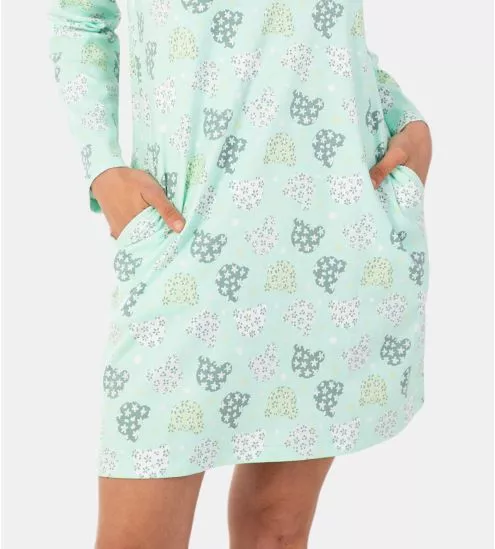 Liquette boutonnée imprimée Vert