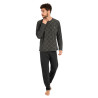 Pyjama long homme Anthracite Chiné