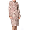 Robe de chambre imprimée pied de poule velours Palo