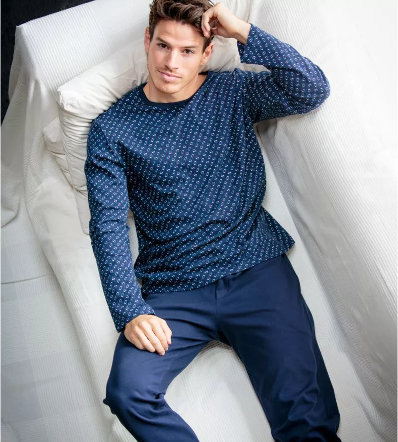 Pyjama hiver CYRUS Navy Print