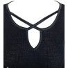 Top manches longues Laine & Soie Noir