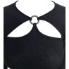 Top Laine & Soie manches longues anneau Noir