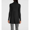 Gilet long en Laine et Soie 020 NOIR