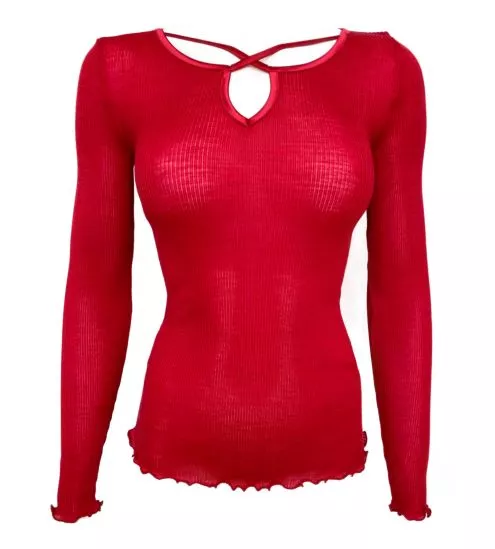 Top manches longues Laine & Soie Rosso