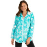 Veste femme à capuche amovible Bleu