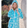 Veste femme à capuche amovible Bleu