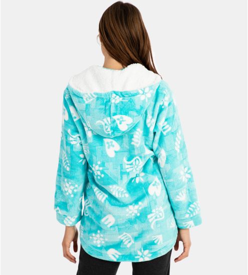Veste femme à capuche amovible Bleu