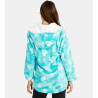 Veste femme à capuche amovible Bleu