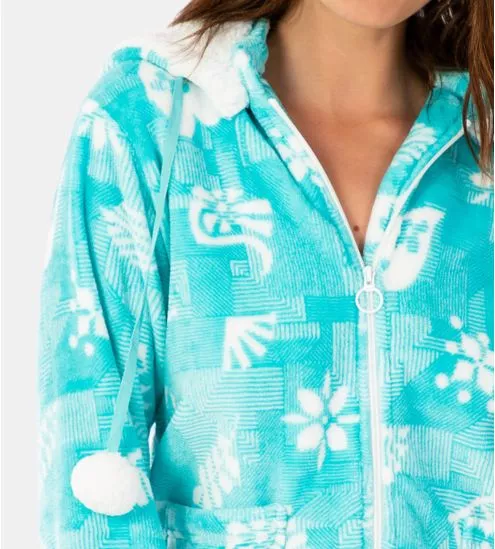 Veste femme à capuche amovible Bleu