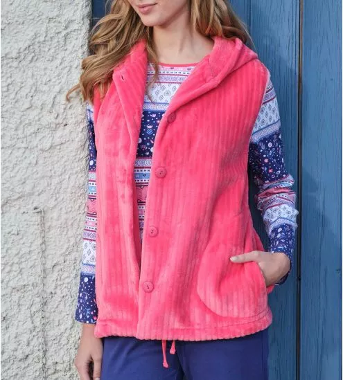 Veste sans manches pilou Corail