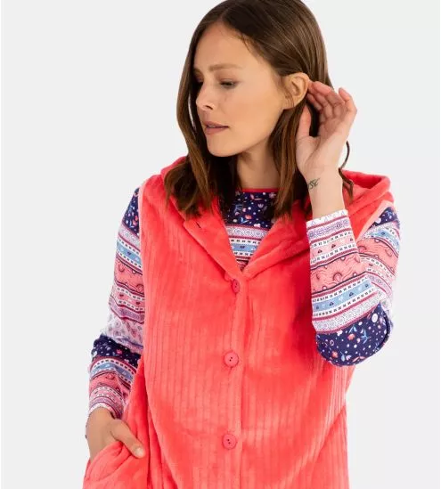 Veste sans manches pilou Corail