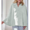 Poncho boutonné pilou Vert Clair