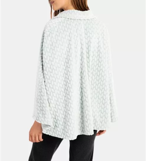 Poncho boutonné pilou Vert Clair