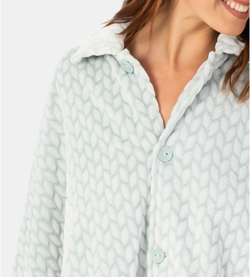 Poncho boutonné pilou Vert Clair