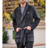 Veste courte polaire pour homme uni Gris Foncé