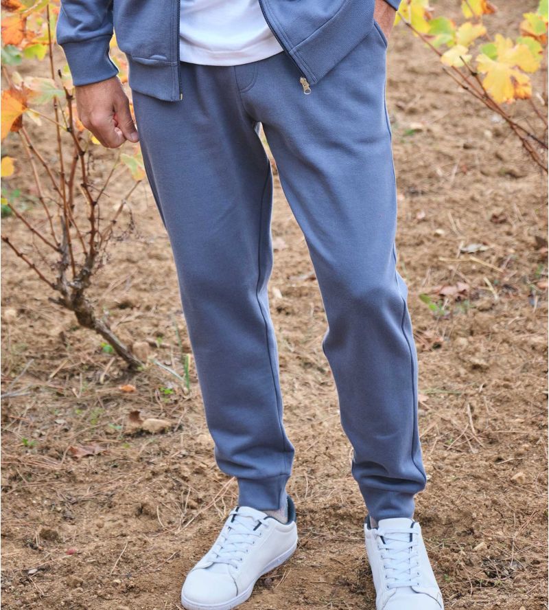 Pantalon de jogging resserré pour homme Bleu