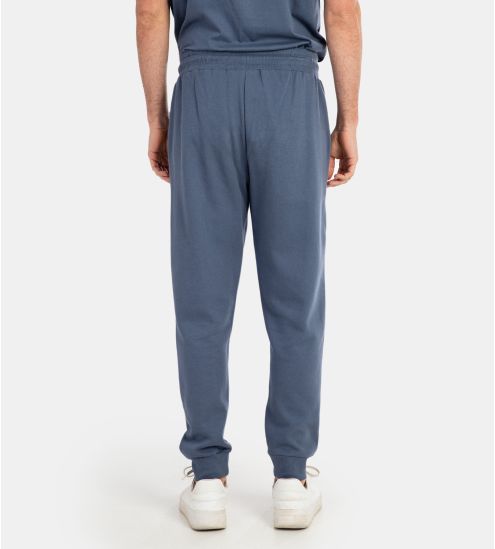 Pantalon de jogging resserré pour homme Bleu