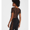 Top dentelle manches courtes Lazy Days Noir
