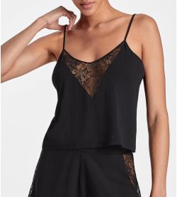 Top lace with fine straps Lazy Days black
