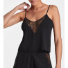 Top dentelle a bretelles fines Lazy Days Noir