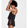 Top dentelle a bretelles fines Lazy Days Noir