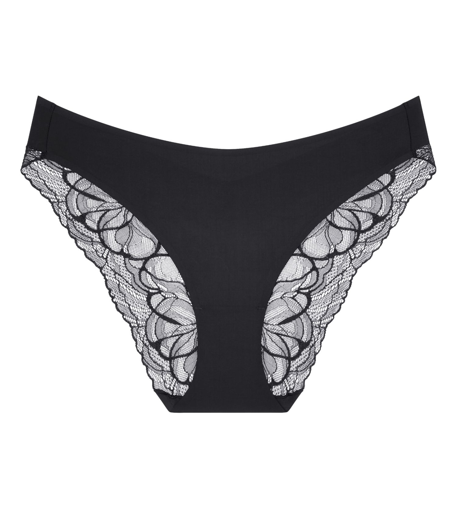 Slip Tai High Leg Body Make Up Illusion Lace Noir