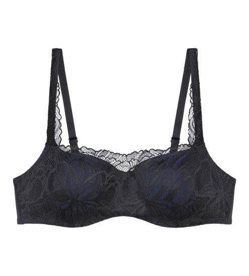 Soutien gorge balconnet en dentelle Body Make Up Illusion Lace Noir