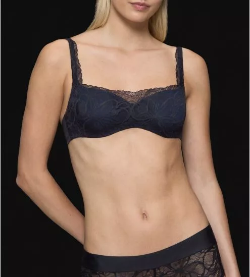 Soutien gorge balconnet en dentelle Body Make Up Illusion Lace Noir