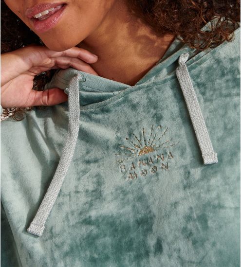 Sweat capuche oversize velours Amande HKC27