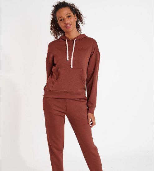 Sweat à capuche Brooks Bayjoy Chocolat LOY98