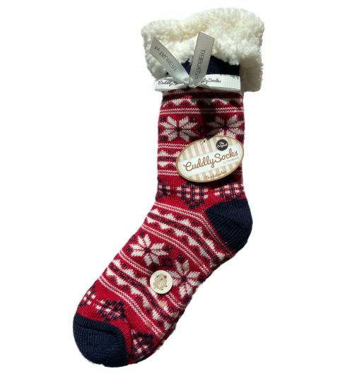 Chaussettes Iceland Lamb Lined Rosso/Navy/Off-White Rouge/Bleu/Blanc