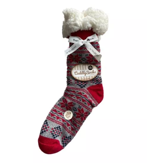 Chaussettes Iceland Lamb Lined Rouge/Gris