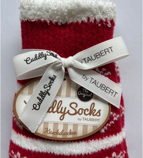 Chaussettes Sweden Lined Rosso/Off white Rouge/Blanc