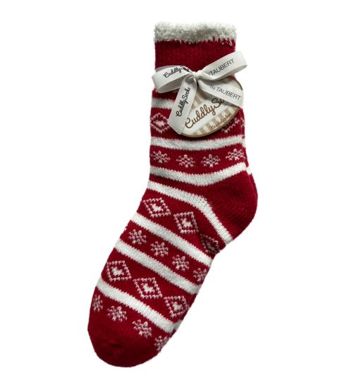 Chaussettes Sweden Lined Rosso/Off white Rouge/Blanc