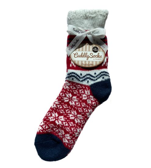 Chaussettes Sweden Lined Rosso/Navy/Off-White Rouge/Bleu/Blanc
