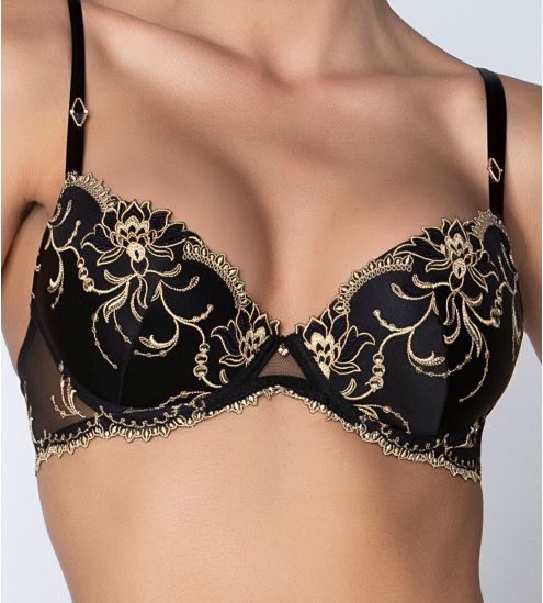 Soutien gorge à coques Éblouissante Icône Or Nuit