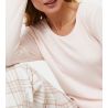 Pyjama femme carreaux Claudia Beige Rose